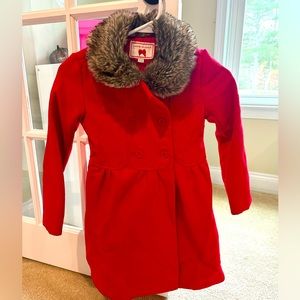 Janie and jack red little girls coat